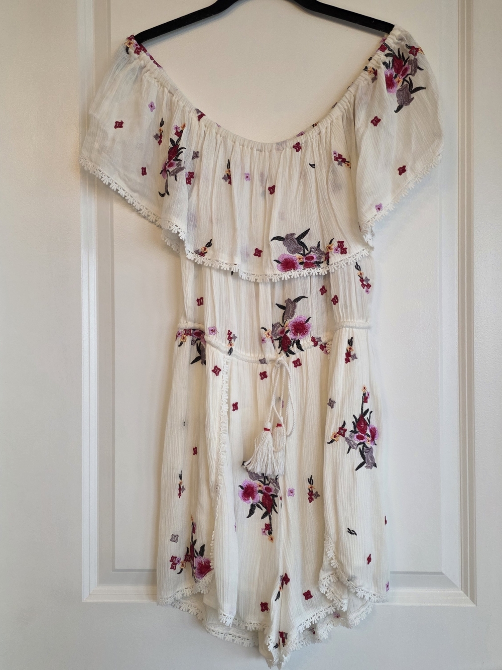 Lost + Wander Floral Embroidery Romper